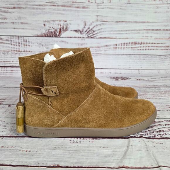 KOOLABURRA BY UGG Skyller Tassel Suede Boots10 Chestnut Brown Neutral Earthy New - Picture 4 of 9
